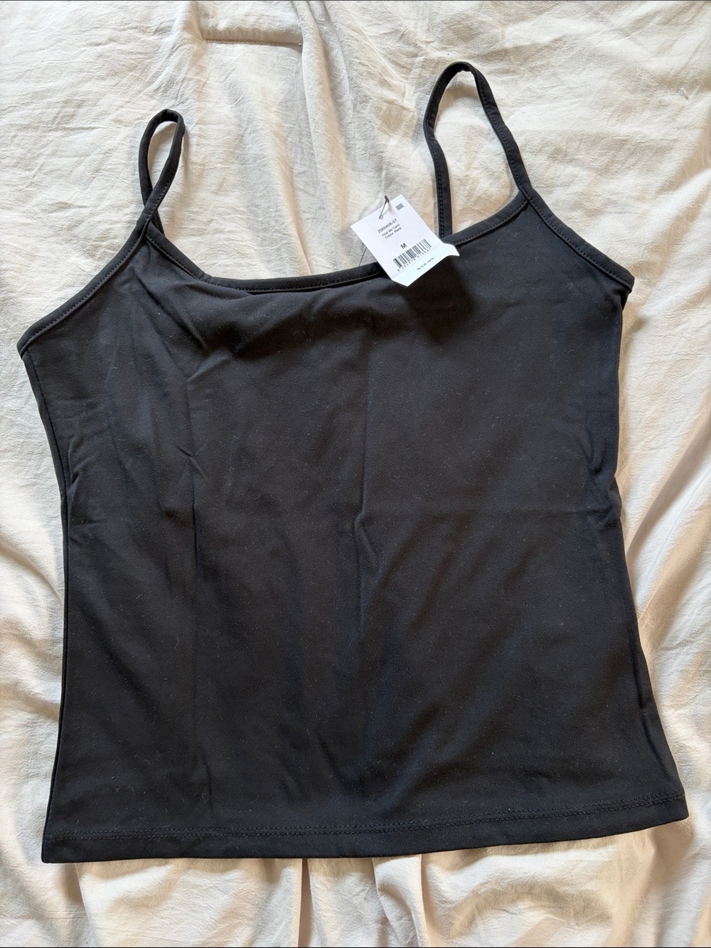 Black Women’s Tank Cami Top - Classic Spaghetti Strap